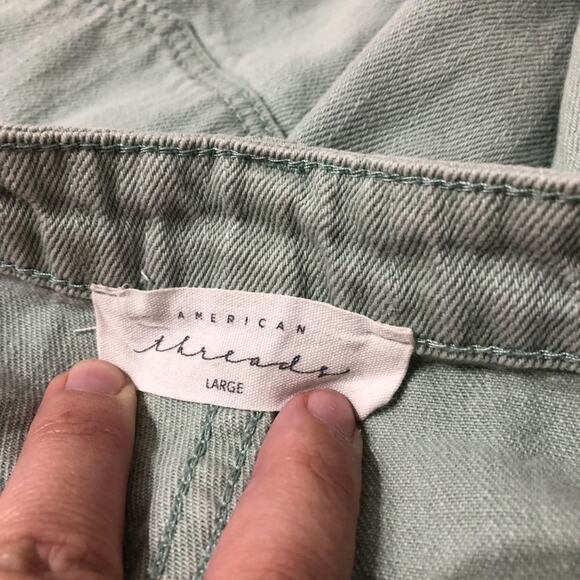 American Threads Mini, Denim, Distressed, Raw Hem, Pockets, Zip Up Front L Mint - Picture 6 of 7
